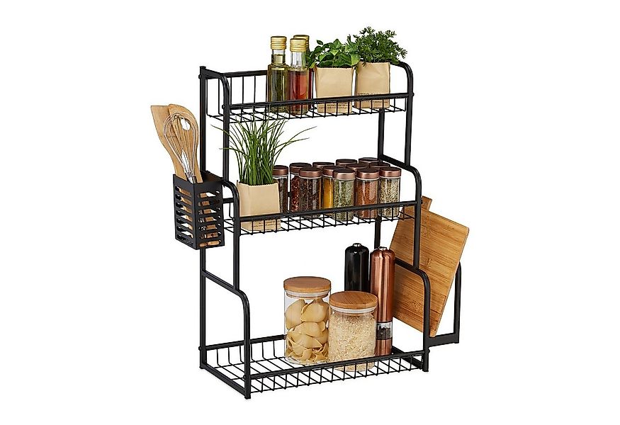 relaxdays Gewürzregal Küchenregal für die Arbeitsplatte günstig online kaufen