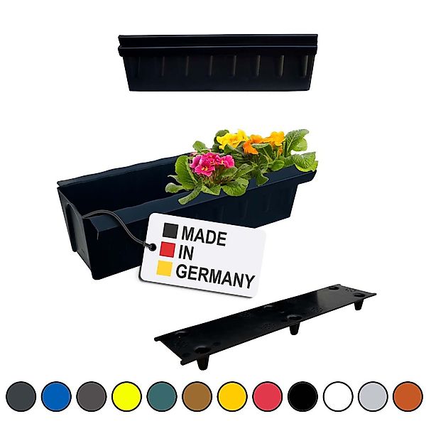 BURI Pflanzkübel Europaletten Blumenkasten Schwarz 2 günstig online kaufen