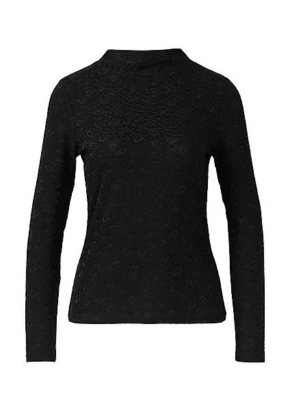 s.Oliver Langarmshirt T-Shirt Leicht glänzendes Jacquard-Shirt günstig online kaufen