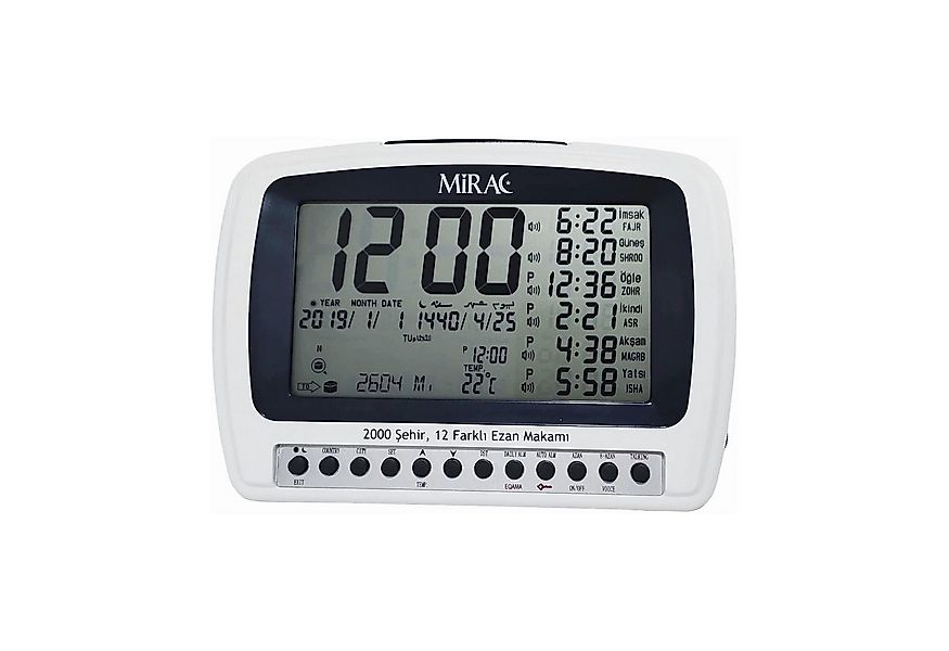 Mirac Tischuhr Azan Automatische Uhr- Gebetszeiten & elegantes Design für I günstig online kaufen