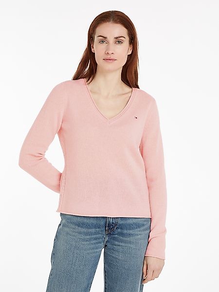 Tommy Hilfiger Strickpullover SOFT WOOL V-NK günstig online kaufen