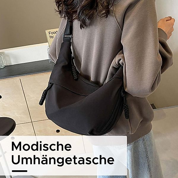 Refttenw Umhängetasche Halbmond Crossbody Bag Hobo Tasche mit Reißverschlus günstig online kaufen