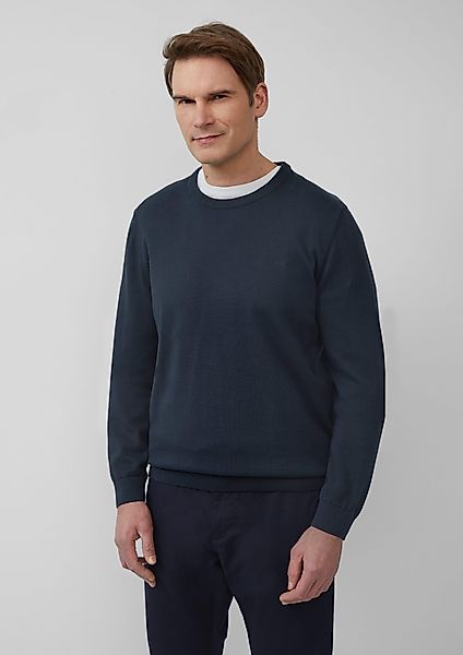 s.Oliver Strickpullover Strickpullover mit Logo-Stickerei Logo günstig online kaufen