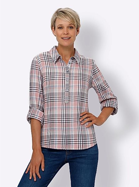 Sieh an! Klassische Bluse Karobluse günstig online kaufen