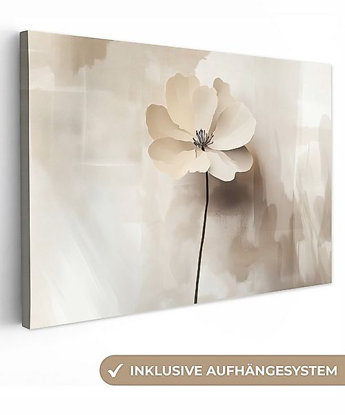 OneMillionCanvasses® Leinwandbild Blume - Beige - Farbe - Schatten, Fotodru günstig online kaufen