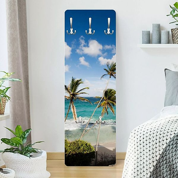 Wandgarderobe Holzpaneel Beach of Barbados günstig online kaufen