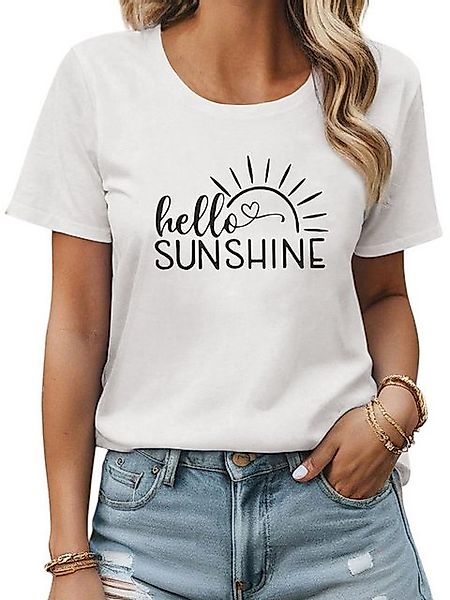 PYL Print-Shirt Damen Sommershirt Kurzarm mit Sonne Ausgefallene Tees Beque günstig online kaufen