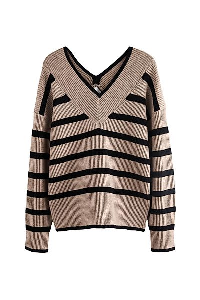 Next V-Ausschnitt-Pullover Gerippter Pullover mit V-Ausschnitt günstig online kaufen