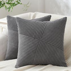 Topfinel Kissenbezüge Kordsamt 2er Set-Windmühle Streifen günstig online kaufen