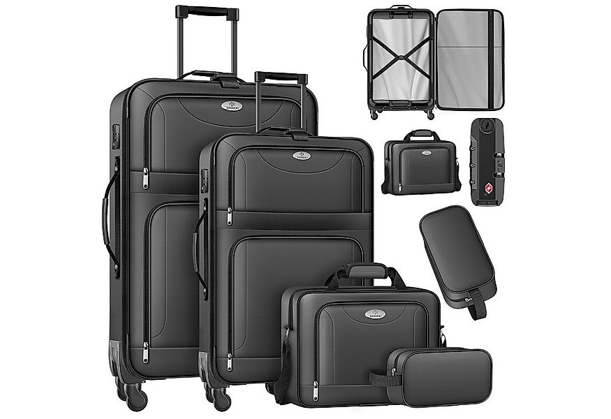 KESSER Kofferset, 4 Rollen, (4 tlg., Kosmetiktasche Handgepäck leichter Kof günstig online kaufen