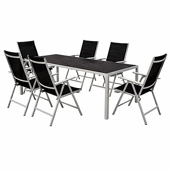 Mojawo 7tlg Outdoormöbel Set Gartenmöbel Gartengarnitur Polywood Gartentisc günstig online kaufen