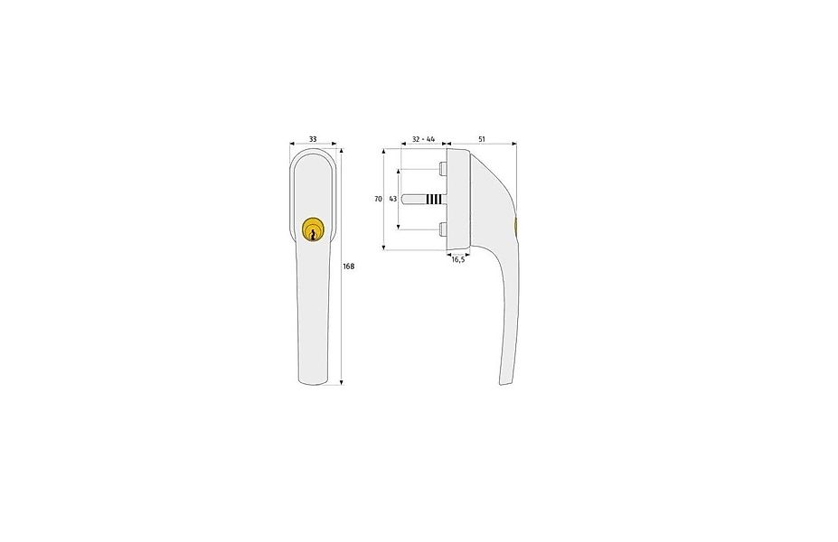 ABUS Fenstergriff Abus FG300 abschließbarer Fenstergriff weiß, silber, brau günstig online kaufen