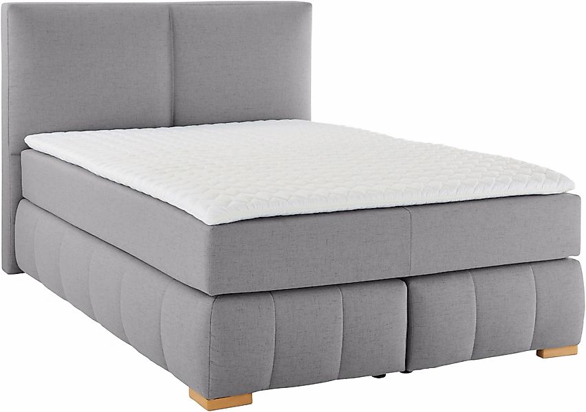 Home affaire Boxspringbett "Wehma" inkl. Topper in 3 verschiedenen Matratze günstig online kaufen
