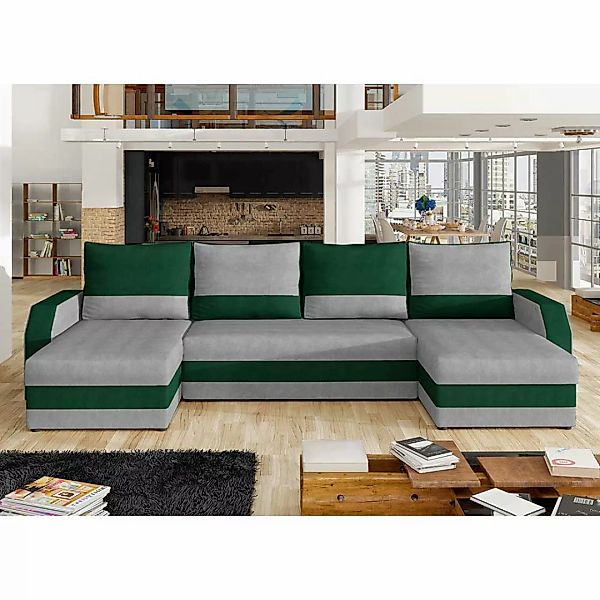 Sofa Couch mit Schlaffunktion und Bettkasten günstig online kaufen