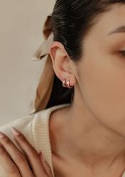 Hey Happiness Paar Creolen Kuppel Silber günstig online kaufen
