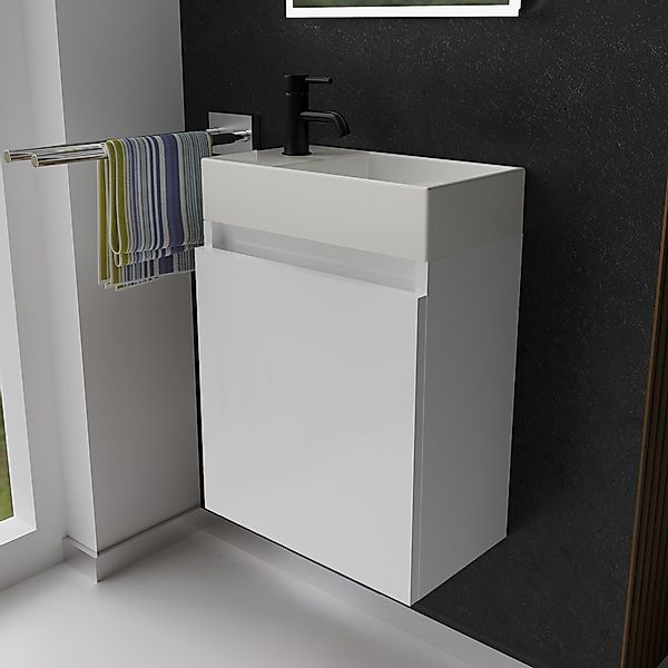 Alpenberger Badmöbel-Set Gäste WC Waschbecken mit günstig online kaufen