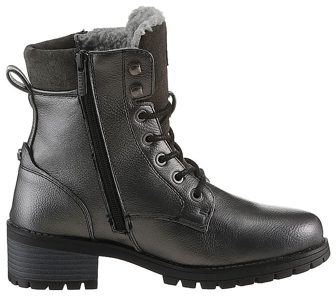 Mustang Shoes Schnürboots, Schnürstiefelette, Blockabsatz, in günstig online kaufen