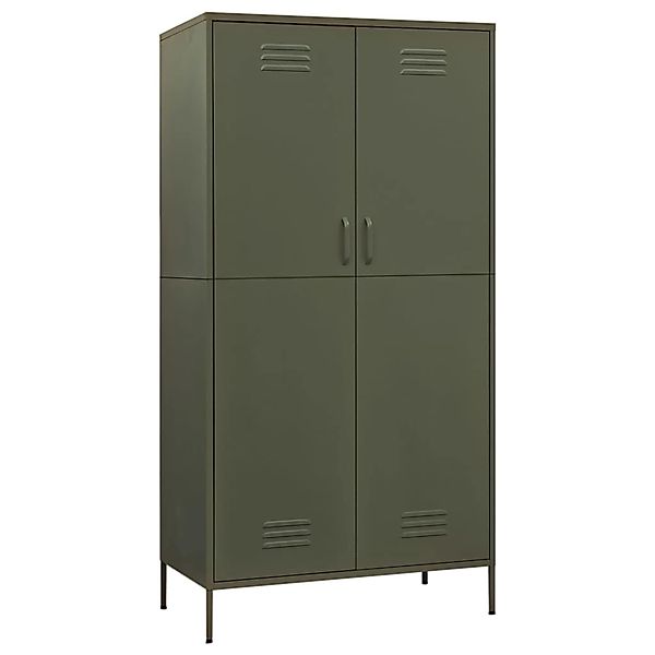 Kleiderschrank Olivgrün 90x50x180 Cm Stahl günstig online kaufen