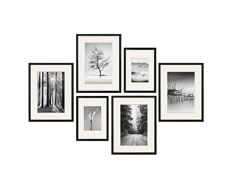 PHOTOLINI Bilderrahmen 6er Set No.4 Poster-Rahmen 21x30 und 30x40 cm mit Pa günstig online kaufen