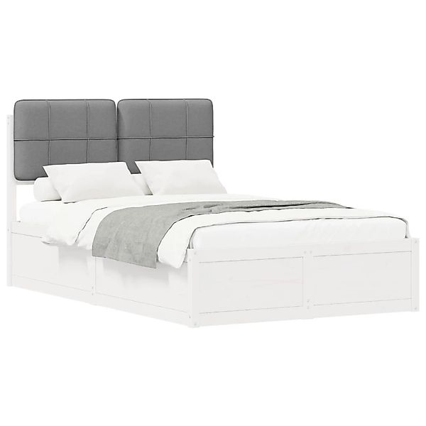 vidaXL Bettgestell mit Gepolstertem Kopfteil Hellgrau 120 x 200 cm 3405541 günstig online kaufen