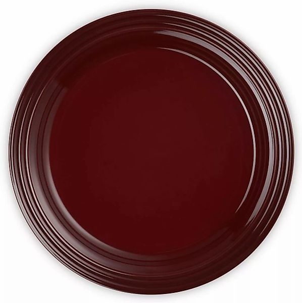Le Creuset Speiseteller Steinzeug Garnet (Rhone) Bordeaux-Rot 27cm günstig online kaufen