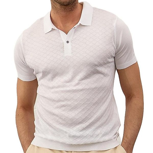 danger Poloshirt Strick-T-Shirt Herren – Rundhals, Schmale Passform, Lässig günstig online kaufen