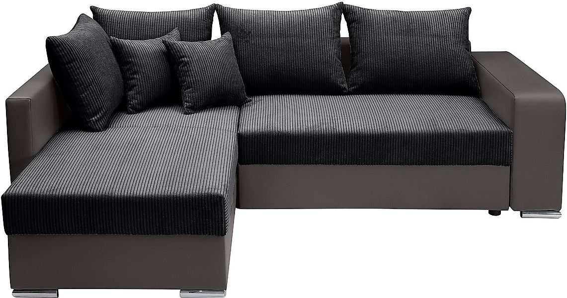 COLLECTION AB Ecksofa "John L-Form", Regalarmlehne,Bettfunktion,Bettkasten, günstig online kaufen
