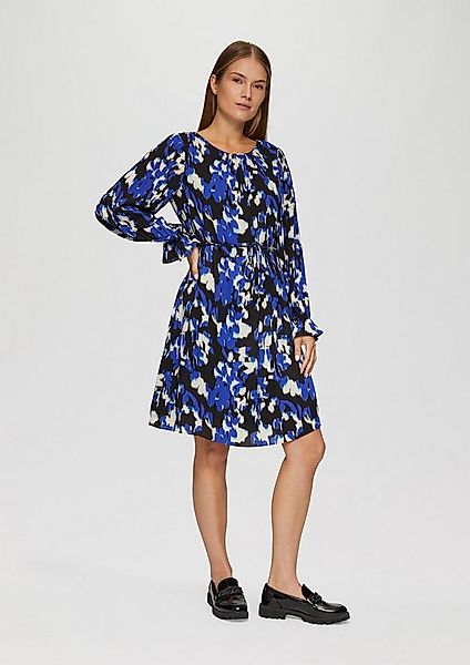 s.Oliver Minikleid Kleid Viskosekleid mit Plisseeärmeln günstig online kaufen