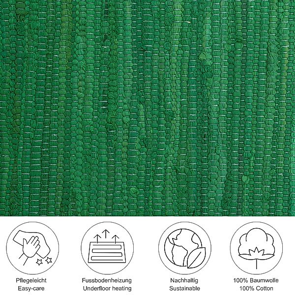 THEKO Teppich »Happy Cotton Fleckerl, handgewebt«, rechteckig, 5 mm Höhe, F günstig online kaufen