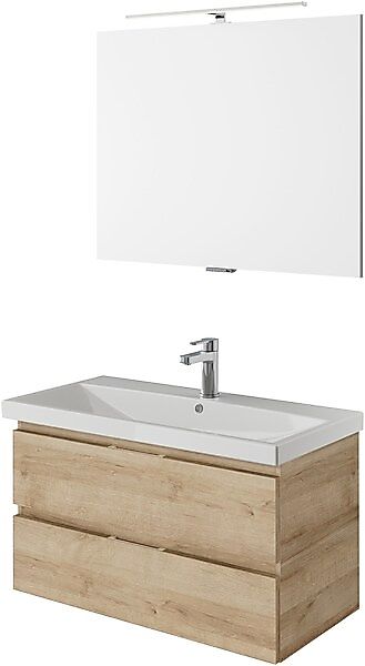 Saphir Badmöbel-Set »Serie 4035 2-teilig, Keramikwaschtisch mit LED-Spiegel günstig online kaufen