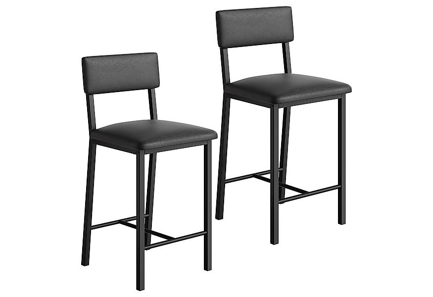 GarveeMore Barhocker 2er Set Barstühle mit Ruckenlehne PU-Leder 38x42x92cm günstig online kaufen