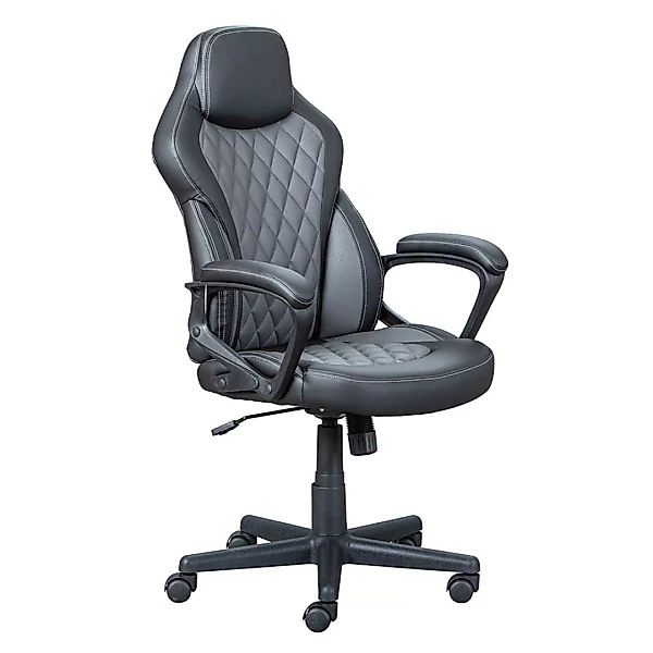 Chef Sessel ergonomisch in Schwarz und Grau modernem Design günstig online kaufen