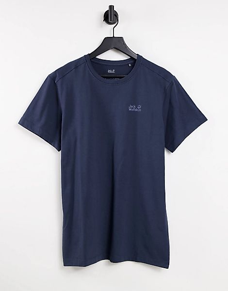 Jack Wolfskin – Essential – T-Shirt in Blau-Marineblau günstig online kaufen