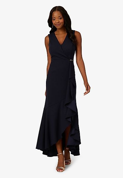 Adrianna Papell Abendkleid Ruffle Flounce Crepe Gown Tailliert, figurbetont günstig online kaufen