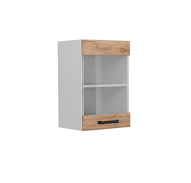 Vicco Glashängeschrank R-Line, Goldkraft Eiche/Weiß, 40 cm günstig online kaufen