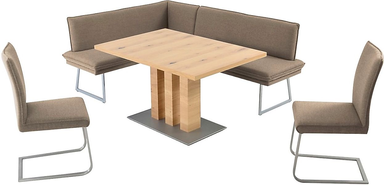K+W Komfort & Wohnen Essgruppe "Santos III" 4 Stk. tlg. gepolsterte Eckbank günstig online kaufen