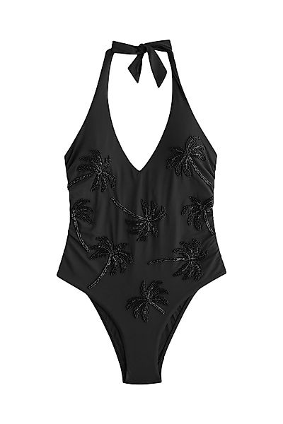 Next Badeanzug Bestickter Shaping-Badeanzug mit tiefem günstig online kaufen
