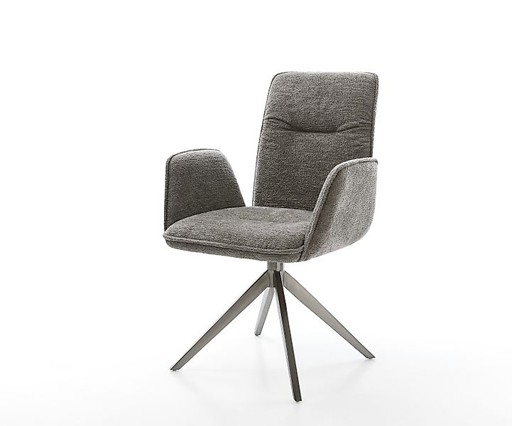 Drehstuhl Vinja-Flex Bouclé Soft Schlamm Kreuzgestell breit Graphit 360° dr günstig online kaufen