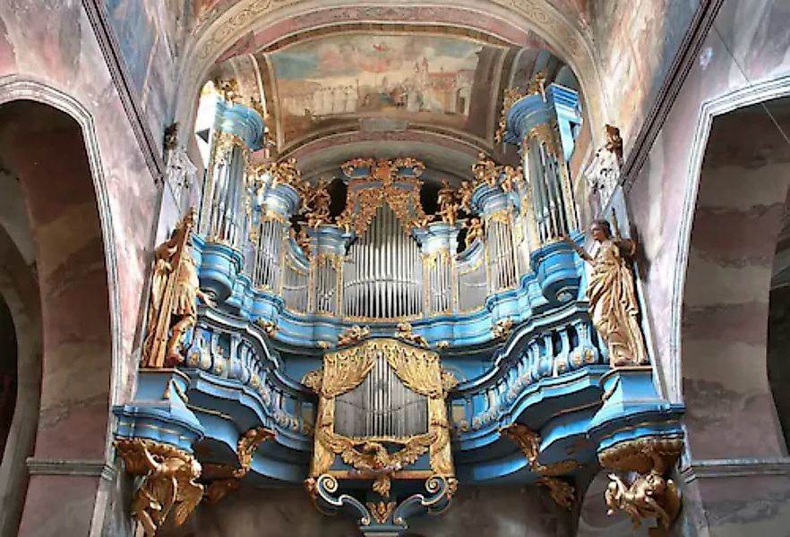 Papermoon Fototapete »ARCHITEKTUR-KATHEDRALE BAROQUE FASSADE ORGAN KIRCHE« günstig online kaufen