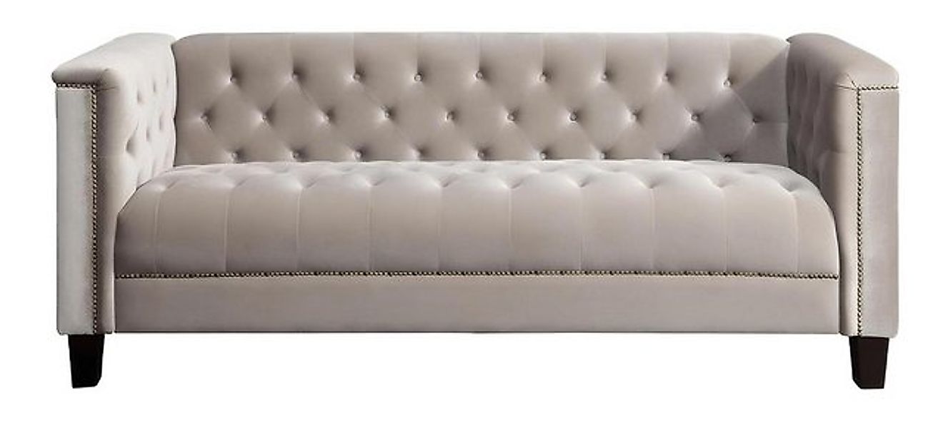 Xlmoebel Sofa Modernes Design Sofa in Hellgrau mit drei Sitzplätzen aus Sto günstig online kaufen