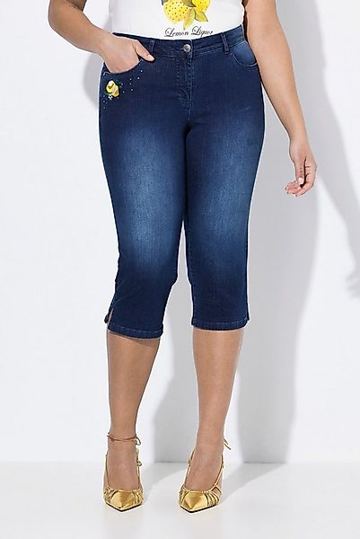 MIAMODA Regular-fit-Jeans 3/4-Caprijeans Carrie Zitronen-Stickerei günstig online kaufen