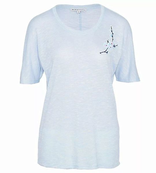 MONACO blue 3/4-Arm-Shirt Kurzarmbluse figurumspielend mit dezentem Lurexef günstig online kaufen