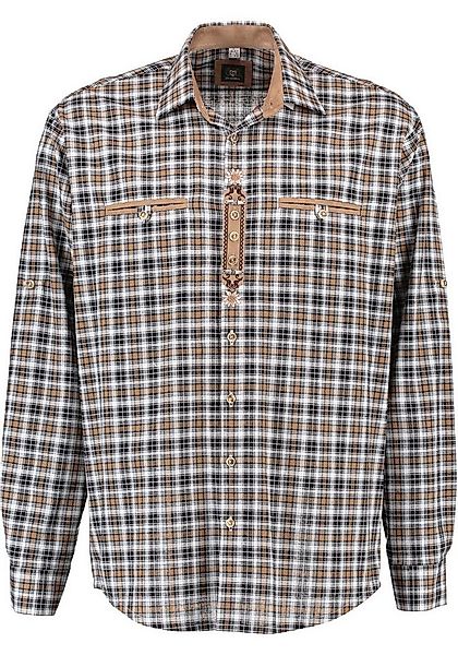 OS Trachten Trachtenhemd Hidayo Langarmhemd mit 2 Paspeltaschen, Leistensti günstig online kaufen