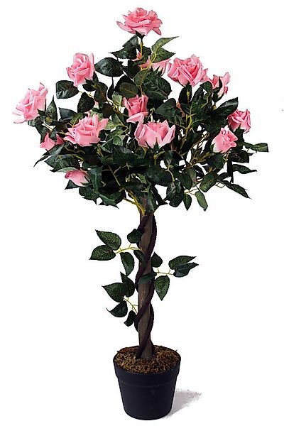 Kunstpflanze künstlicher Rosenstock Kunstrose Rose künstlich im Topf Rosa R günstig online kaufen