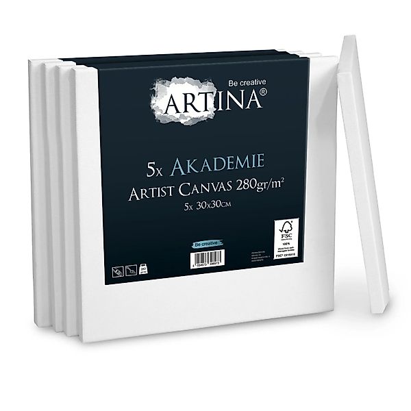 Artina Akademie Keilrahmen 30x30cm FSC 5tlg günstig online kaufen
