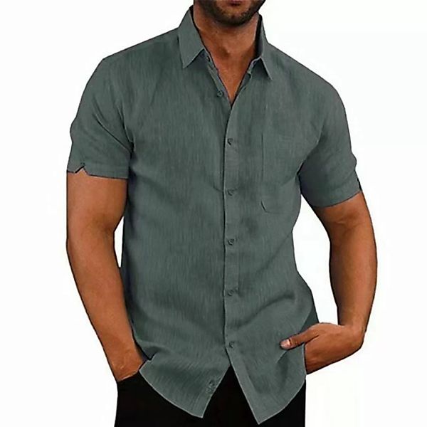 FIDDY Strandshirt Leinenhemd - strandshirt-Freizeithemd für Herren, kurzärm günstig online kaufen