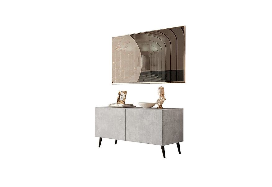 Lookway TV-Schrank COLGANTE 100 cm RTV Schrank auf Beinen Betonoptik günstig online kaufen