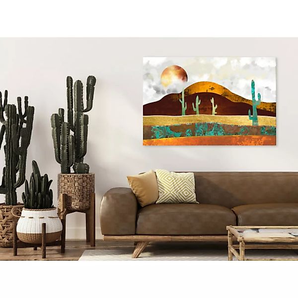 Leinwandbild Cactus Landscape (1 Part) Wide XXL günstig online kaufen