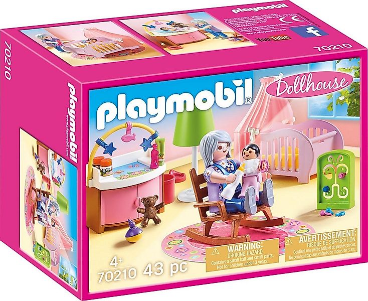Playmobil® Babyzimmer (70210), Dollhouse Konstruktions-Spielset, (43 St), M günstig online kaufen
