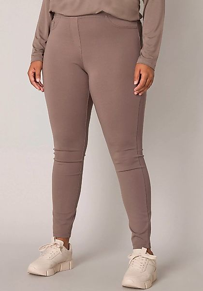 Base Level Curvy Treggings mit elastischem Bund günstig online kaufen